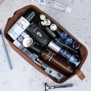 Bolsa de Aseo de Viaje de Lujo Estilo Ejecutivo, Bolsa de Maquillaje de Cuero PU para <span class=keywords><strong>Hombre</strong></span>, Bolsas y Estuches de Cosméticos - Product Image 2