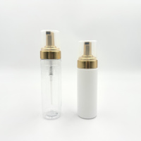 150ml 200ml tête d'or cosmétique emballage en plastique nettoyant Mousse savon visage en plastique mousse pompe bouteille conteneur