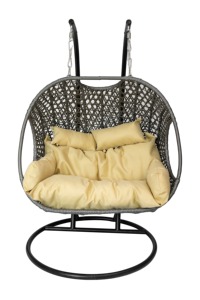 Nouveau design de mobilier moderne d'intérieur et d'extérieur à la mode Fauteuil de luxe à <span class=keywords><strong>double</strong></span> étage avec balcon, jardin, patio, balançoire, suspension en osier et rotin - Product Image 2
