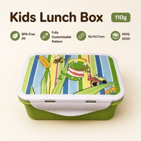 Boîte à lunch bento en plastique réutilisable sans BPA, OEM/ODM, multifonctionnelle, pour enfants, avec couvercle sécurisé, emballage