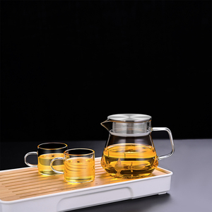 Cnglass làm bằng tay thủy tinh borosilicate ấm trà Stovetop an toàn Glass <span class=keywords><strong>Pitcher</strong></span> với nắp thép không gỉ và vòi rò rỉ bằng chứng cà phê nồi - Product Image 4