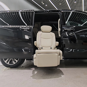 MPV SUV مركبة معدلة جلد فاخر قابل للتعديل دوار رفع مقعد سيارة أسود لذوي الاحتياجات الخاصة كبار السن - Product Image 1