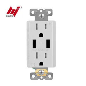 US Standard 3.6A Dual USB Charger Wall Outlet 15A Tamper Resistant Receptacles with USB