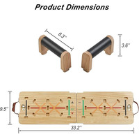 Equipo de Ejercicio Multifuncional Personalizado para Gimnasio en Casa, Plegable y Portátil, Tabla de Flexiones de Madera con Guía de Posición de Manos