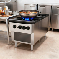 Cuisinière à gaz commerciale de 180 000 BTU en acier inoxydable, plaque chauffante à gaz, équipement de cuisson commercial pour restaurant