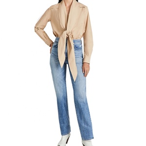 Elegante Camicetta da Ufficio a Maniche Lunghe per Donna <span class=keywords><strong>con</strong></span> Design a <span class=keywords><strong>Nodo</strong></span> sull'Orlo per Abbigliamento Formale e Outfit Professionali - Product Image 5