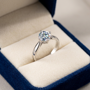 Anillo de Plata de Ley 925 con una Sola Piedra en Forma de Corazón, Hermosa Joyería de Moda para Mujer para Bodas, San Valentín y Cumpleaños - Product Image 2