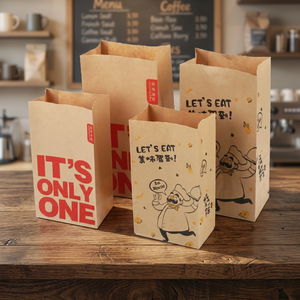 Sac à sandwich personnalisé écologique, papier alimentaire de haute qualité, emballage pour restaurant - Product Image 1