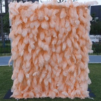 Panneau de toile de fond photo en plumes d'autruche durables, enroulable, en tissu, avec plumes blanches, pour décoration murale de baby shower et photobooth - Grande Vente