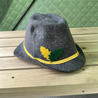 Topi Sauna Ramah Lingkungan dari Bahan Felt Daur Ulang Gaya Alpine Abu-abu Grosir Logo Kustom Langsung dari Pabrik untuk Mandi Uap Spa