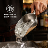 Pelle à glaçons multifonction en aluminium – Ustensile de cuisine pour bonbons, pop-corn, riz, noix – Outil de service alimentaire jetable pour usage domestique