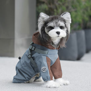 Prêt à expédier des vêtements <span class=keywords><strong>pour</strong></span> chiens vêtements imperméables à capuche <span class=keywords><strong>pour</strong></span> animaux de compagnie vêtements <span class=keywords><strong>pour</strong></span> petits chiens moyens <span class=keywords><strong>avec</strong></span> <span class=keywords><strong>harnais</strong></span> - Product Image 5
