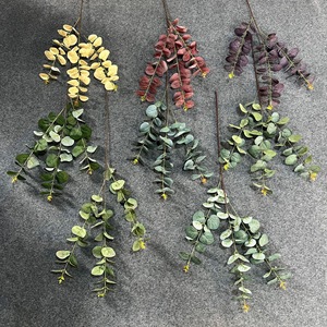 Branche d'eucalyptus artificielle de style européen, 30 cm-100 cm, en plastique, décoration d'intérieur, arrangement de mariage - Product Image 2