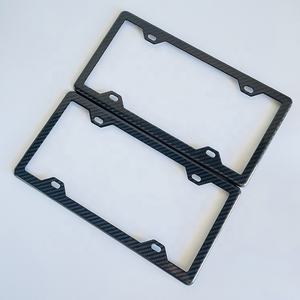 Cadre de plaque d'immatriculation en fibre de carbone 3K twill 100% véritable, finition brillante, avec revêtement transparent résistant aux UV, produit de qualité supérieure - Product Image 5
