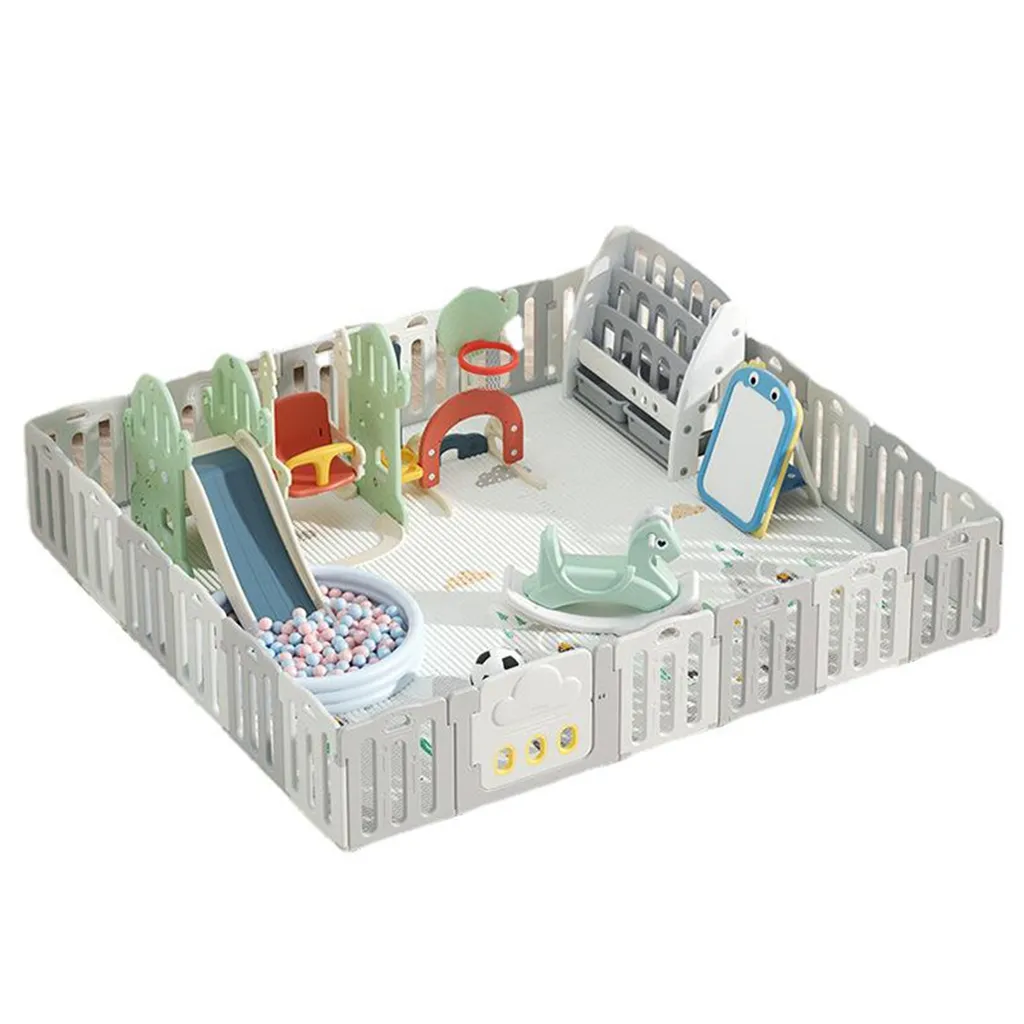 Indoor Square Play Center Playgame Draagbare Plastic Kids Moderne Opvouwbare Baby Veiligheid Box Hek Met Poorten Voor Kinderen