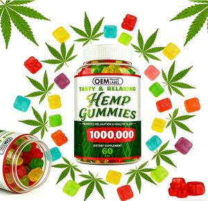 Gomitas de Extracto de Semillas de Cáñamo Natural Omega 3 6 9 Sin <span class=keywords><strong>Gluten</strong></span> Suplemento Dietético 60 Unidades - Product Image 6