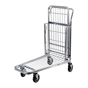 Portable Folding Platform Push Cart Aluminum Alloy Material Handling Trolley Compact Hand Truck for Office Delivery - Product Image 2