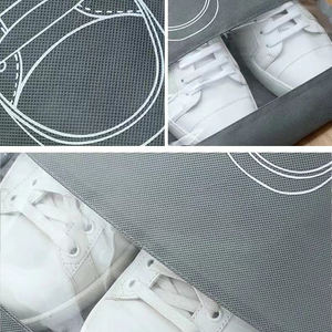 Gran oferta de <span class=keywords><strong>Amazon</strong></span>, bolsa no tejida con logotipo personalizado, cordón, a prueba de polvo, bolsa organizadora de almacenamiento de zapatos, bolsas de zapatos para viajar - Product Image 2