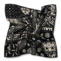 Bandana Katun Persegi Custom, Syal Kepala Bernapas yang Dapat Dipersonalisasi untuk Pria Wanita, Penutup Leher & Rambut Unisex, Hadiah Promosi Grosir