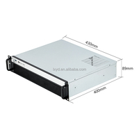 Boîtier de serveur industriel 2U en plastique pour montage en rack, compatible avec les alimentations ATX, les cartes mères Micro ATX plus petites, conception optimisée du flux d'air avec ventilateur