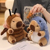 Cadeau pour enfants transformant la poupée de dinosaure Capybara Bee jouet en peluche lavé doux avec remplissage en coton PP pour les anniversaires