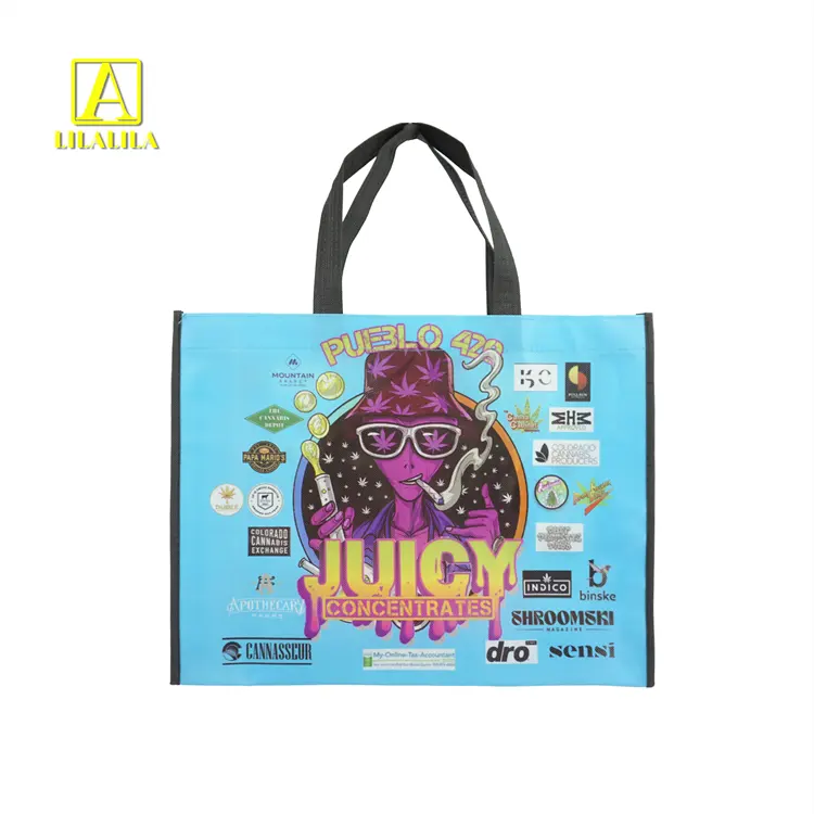 High quality Custom reusable eco beauty laminated non woven grocery shopping tote bag
