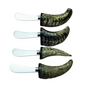 Handmade Eco-Friendly Modern Design <b>Salad</b> <b>Tools</b> Flatware Set-Stainless Steel Horn Handle Fork Manual for Kitchen/Tabletop - Product Image 1