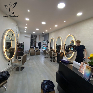 Espejo de Estilismo King Shadow, Estaciones de Maquillaje, Espejo de Salón de Peluquería, Muebles de Salón, Cristal para Barbería, 18-30 Días, Lujo - Product Image 6