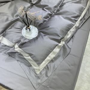 De Lujo gris reina fábrica cubierta establece 100% algodón colcha - Product Image 4