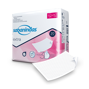 SABANINDAS UNDERPAD EXTRA 60X90cm B20 Exceptional Urine Absorption Adult <b>Incontinence</b> Changing <b>Pad</b> <b>Disposable</b> Underpad - Product Image 1