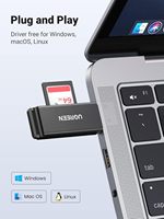 Lector de Tarjetas SD de Doble Ranura USB Tipo 3.0 Portátil UGREEN, Compatible con SDXC/SDHC/MMC/RS-MMC/TF/MicroSDXC/MicroSDHC UHS-I Externo