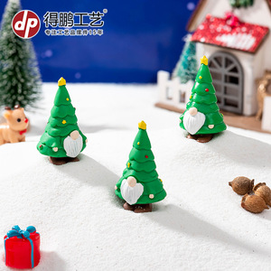 Christmas <b>Tree</b> Gnome Mini Figure Resin Ornament Holiday Decoration Christmas Theme - Product Image 3