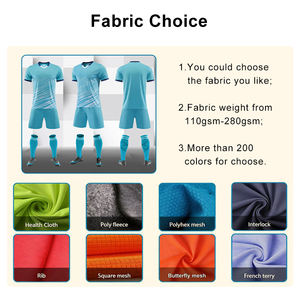 Seragam Sepak Bola Original Grosir Terbaik, Jersey Kustom Bahan Polyester/Katun, Cepat Kering & Bernapas, Lengan Pendek - Product Image 2