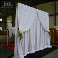 Pipe et draperie de 3m de haut pour événement de mariage, support de rideau blanc