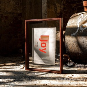 Nouveau design, cadre en bois 5 couleurs, cadre <span class=keywords><strong>photo</strong></span> en acrylique double face, ornement mural ou de bureau - Product Image 2