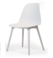 Chaise en plastique au design moderne, légère, meubles en PP de luxe avec dossier simple, tabouret pour la maison, salle à manger décontractée, appartement, salle de sport
