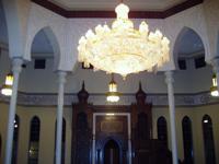 Gros Style Arabe Mosquée En Cristal Or Lustre pour Hôtel Hall Haut Plafond