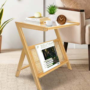 BSCI nhà máy thiết kế hiện đại tre Bàn cà phê và mây đầu giường vuông hẹp bên bảng cho không gian sống nhỏ - Product Image 6