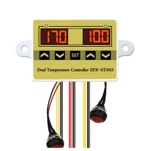 ST3015 çift sıcaklık kontrol cihazı kuluçka denetleyici sıcaklık nem termostat sıcaklık kumandası sıcaklık kontrol cihazı regülatörü