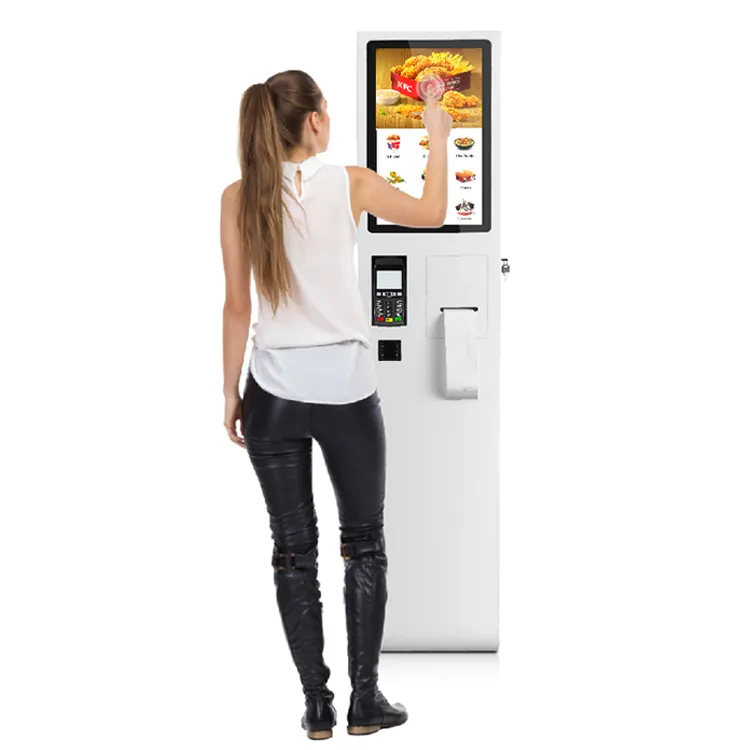 Fast Food o catena di Negozi 21.5 pollici interattivo sistema di ordinazione self service macchina di pagamento