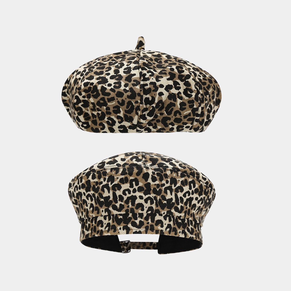 帽子 OLD STANDARDS - ANIMAL BIG BERET Leopard Autumn Classic Leopard Print Retro Trend Beret Women's Fashion