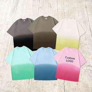 T-shirts pour hommes à manches courtes, 100% Coton 250 GSM, effet délavé vintage, coupe et couture oversize, délavé soleil, personnalisables OEM pour votre marque - Product Image 1