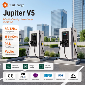 สถานีชาร์จไฟฟ้ากระแสตรงสามเฟส 400V รุ่น Starcharge Jupiter V5 60kW CCS2 IP55 IK10 ระบบ Smart O&M รองรับการใช้งานหลากหลายสถานการณ์ - Product Image 1