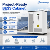 Armoire de stockage d'énergie solaire et diesel C&I BESS SMS 125kW 261kWh à refroidissement liquide, LiFePO4, pour la gestion intelligente de l'énergie