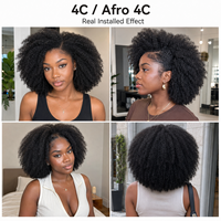 Cheveux non traités 100% vierges bruts bouclés birmans doux, extensions de cheveux humains brésiliens crépus bouclés, mèches de cheveux humains 4c