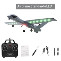 Ventes Avion modèle télécommandé 2,4 G 2 canaux avec LED, lancement manuel, envergure des ailes, avion à réaction RC, planeur en mousse EPP souple