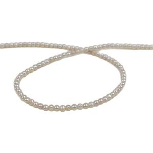 Collier de perles d'eau douce naturelles blanches de 3 à 3,5 mm, semi-finies, pour la fabrication de bijoux faits main, perles en vrac - Product Image 5