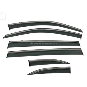 Déflecteurs de vent pour Toyota Highlander 2015-2020, visière de fenêtre en PC avec accessoires auto en acier inoxydable - Product Image 3