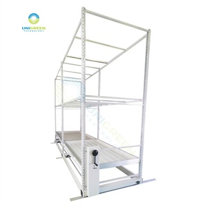 Customized Vertical Indoor Farming Greenhouses Double Layers Growing <b>Rack</b> Ebb and Flow Rolling Benches 4*8FT Hydroponic Grow - Product Image 2