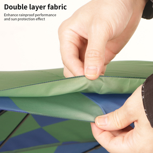 Paraguas de golf de lujo, resistente al viento, de alta calidad, con doble capa de tela 210T pongee, repelente al agua, con degradado de color. - Product Image 5